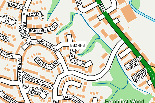 BB2 4FB map - OS OpenMap – Local (Ordnance Survey)