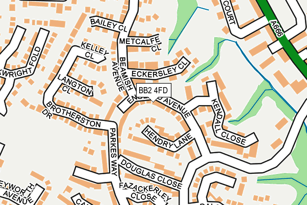 BB2 4FD map - OS OpenMap – Local (Ordnance Survey)