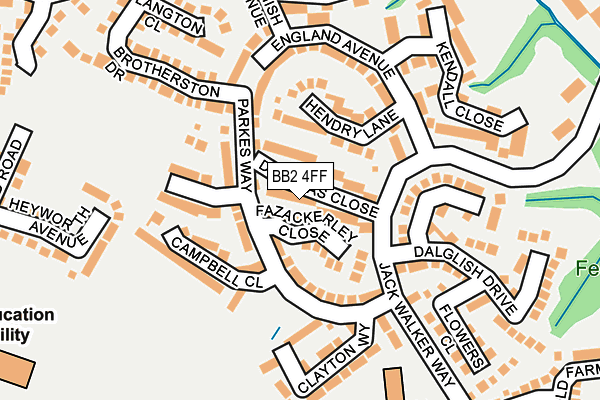 BB2 4FF map - OS OpenMap – Local (Ordnance Survey)