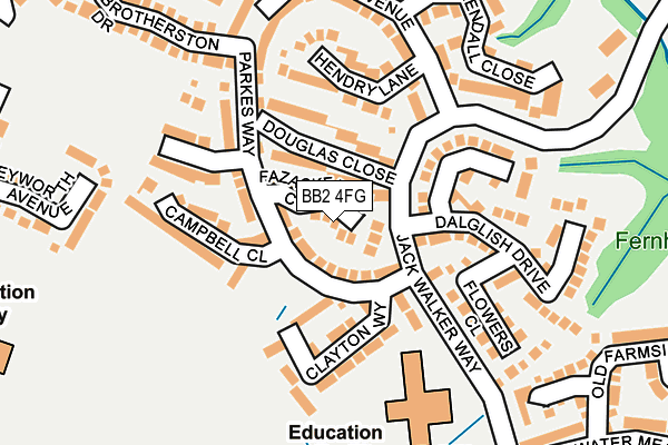 BB2 4FG map - OS OpenMap – Local (Ordnance Survey)