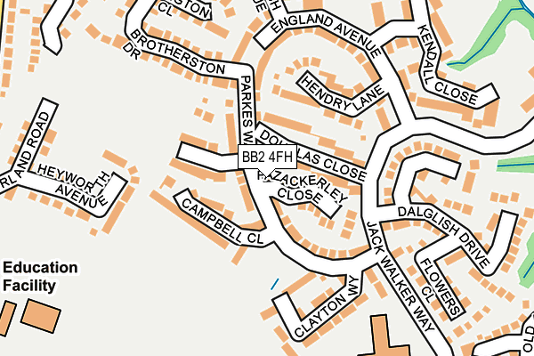 BB2 4FH map - OS OpenMap – Local (Ordnance Survey)
