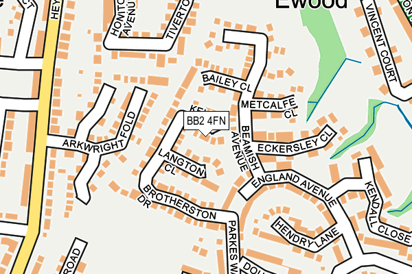 BB2 4FN map - OS OpenMap – Local (Ordnance Survey)
