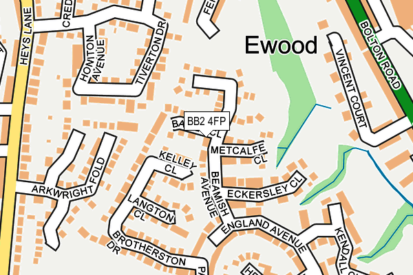 BB2 4FP map - OS OpenMap – Local (Ordnance Survey)