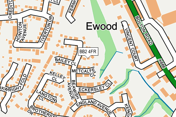 BB2 4FR map - OS OpenMap – Local (Ordnance Survey)