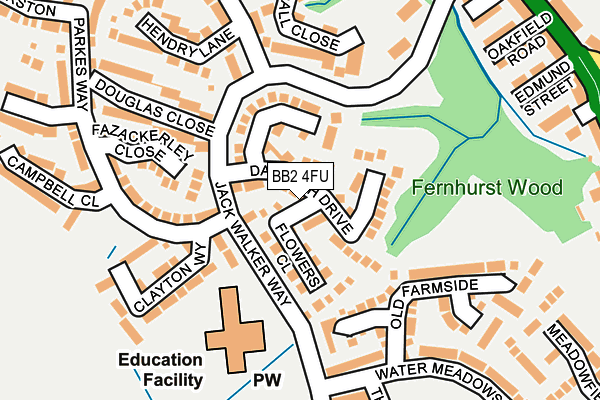 BB2 4FU map - OS OpenMap – Local (Ordnance Survey)