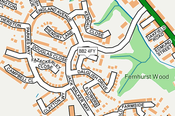 BB2 4FY map - OS OpenMap – Local (Ordnance Survey)