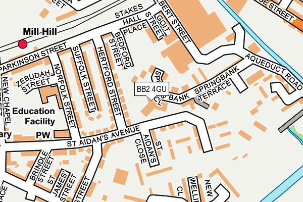 BB2 4GU map - OS OpenMap – Local (Ordnance Survey)