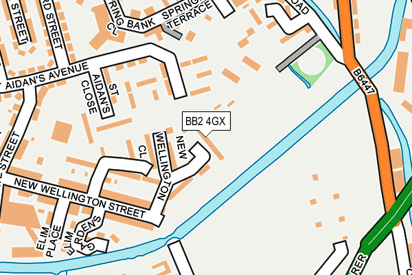 BB2 4GX map - OS OpenMap – Local (Ordnance Survey)