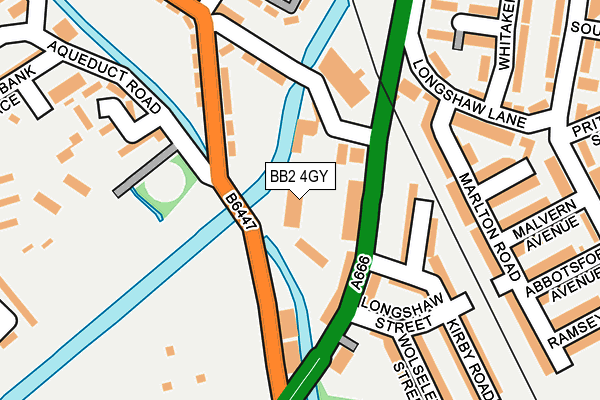 BB2 4GY map - OS OpenMap – Local (Ordnance Survey)