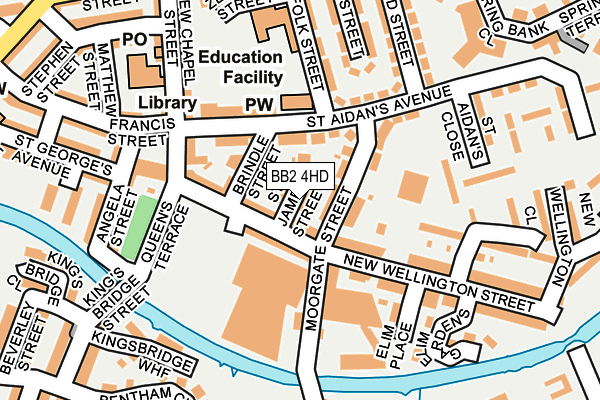 BB2 4HD map - OS OpenMap – Local (Ordnance Survey)