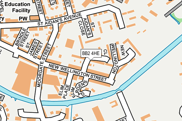BB2 4HE map - OS OpenMap – Local (Ordnance Survey)