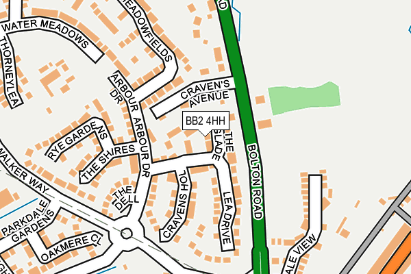BB2 4HH map - OS OpenMap – Local (Ordnance Survey)