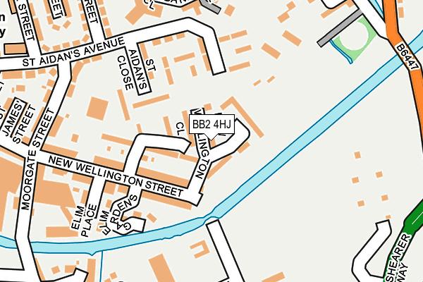 BB2 4HJ map - OS OpenMap – Local (Ordnance Survey)