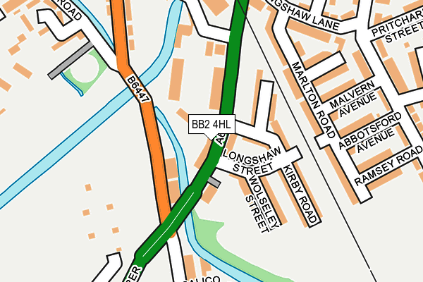 Map of THE WASHBOWL 1 LTD at local scale