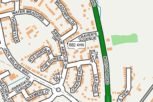 BB2 4HN map - OS OpenMap – Local (Ordnance Survey)