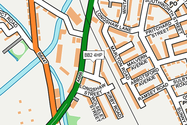 BB2 4HP map - OS OpenMap – Local (Ordnance Survey)