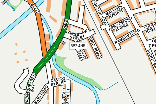 BB2 4HR map - OS OpenMap – Local (Ordnance Survey)