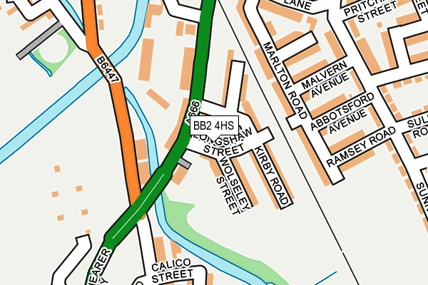 BB2 4HS map - OS OpenMap – Local (Ordnance Survey)