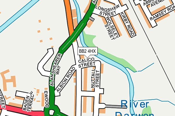 BB2 4HX map - OS OpenMap – Local (Ordnance Survey)