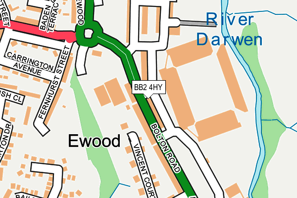 Map of EWOOD FOOD EXPRESS LTD at local scale