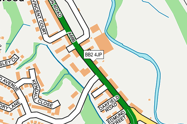 BB2 4JP map - OS OpenMap – Local (Ordnance Survey)