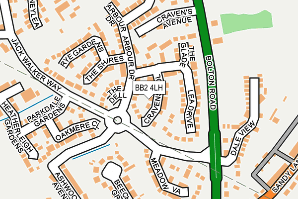 BB2 4LH map - OS OpenMap – Local (Ordnance Survey)