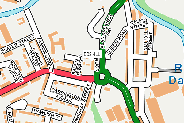 BB2 4LL map - OS OpenMap – Local (Ordnance Survey)