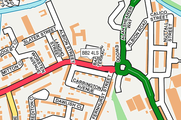 BB2 4LS map - OS OpenMap – Local (Ordnance Survey)
