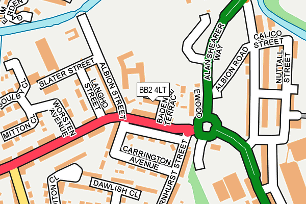 BB2 4LT map - OS OpenMap – Local (Ordnance Survey)