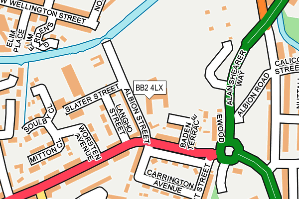 BB2 4LX map - OS OpenMap – Local (Ordnance Survey)