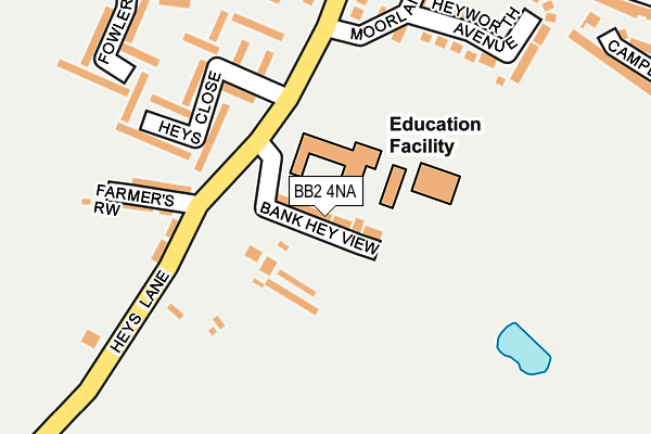 BB2 4NA map - OS OpenMap – Local (Ordnance Survey)
