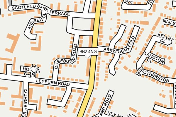 BB2 4NG map - OS OpenMap – Local (Ordnance Survey)