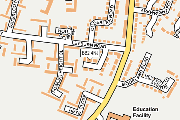 BB2 4NJ map - OS OpenMap – Local (Ordnance Survey)