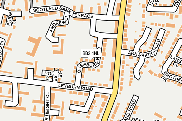 BB2 4NL map - OS OpenMap – Local (Ordnance Survey)