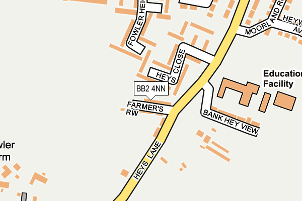 BB2 4NN map - OS OpenMap – Local (Ordnance Survey)
