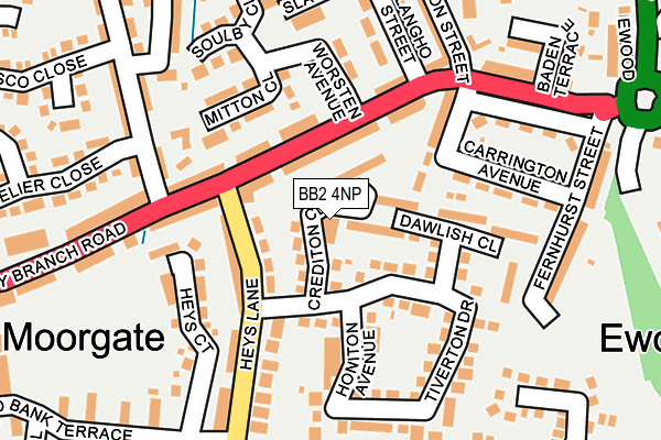 BB2 4NP map - OS OpenMap – Local (Ordnance Survey)