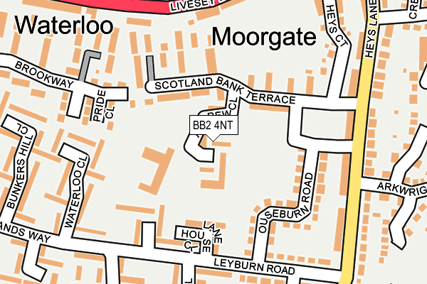 BB2 4NT map - OS OpenMap – Local (Ordnance Survey)