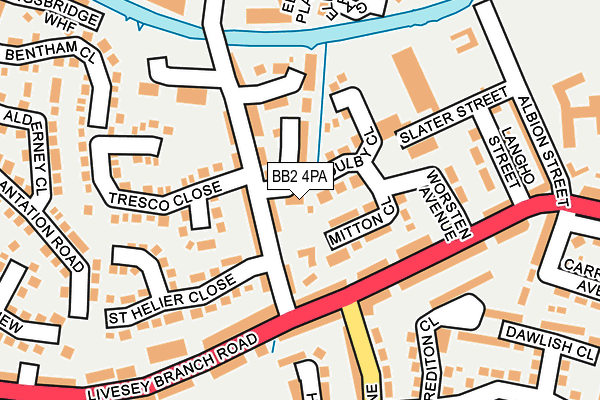 BB2 4PA map - OS OpenMap – Local (Ordnance Survey)