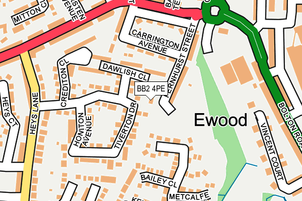 BB2 4PE map - OS OpenMap – Local (Ordnance Survey)