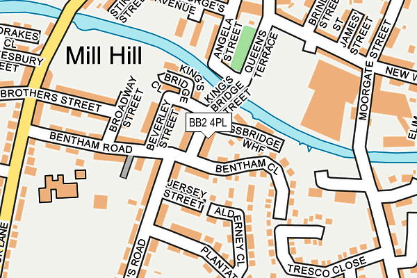 BB2 4PL map - OS OpenMap – Local (Ordnance Survey)