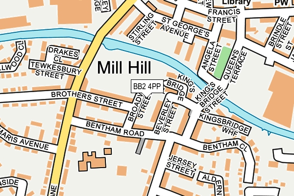 BB2 4PP map - OS OpenMap – Local (Ordnance Survey)