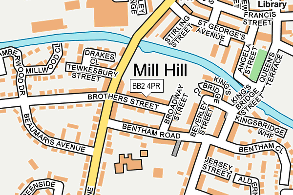 BB2 4PR map - OS OpenMap – Local (Ordnance Survey)