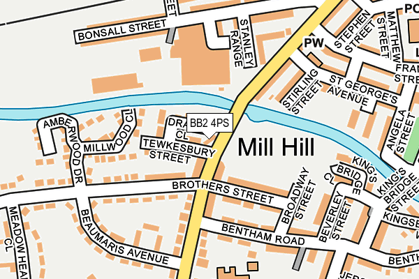 BB2 4PS map - OS OpenMap – Local (Ordnance Survey)