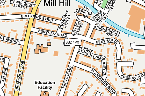 BB2 4PX map - OS OpenMap – Local (Ordnance Survey)