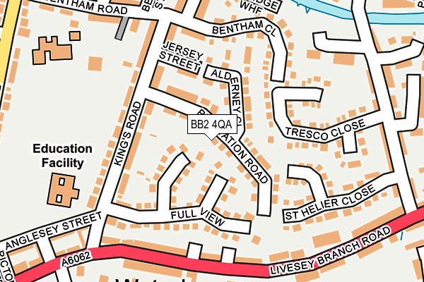 BB2 4QA map - OS OpenMap – Local (Ordnance Survey)