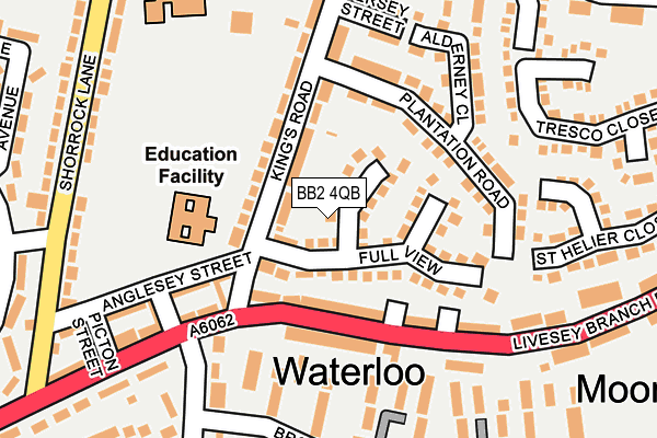 BB2 4QB map - OS OpenMap – Local (Ordnance Survey)