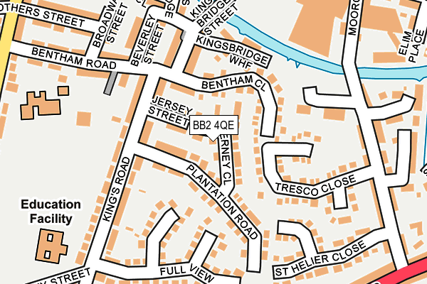 BB2 4QE map - OS OpenMap – Local (Ordnance Survey)