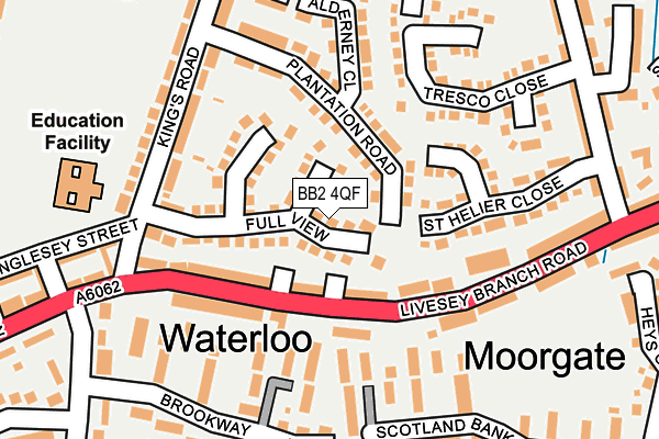 BB2 4QF map - OS OpenMap – Local (Ordnance Survey)