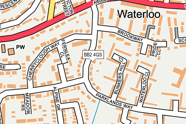BB2 4QS map - OS OpenMap – Local (Ordnance Survey)
