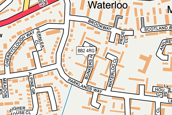 BB2 4RG map - OS OpenMap – Local (Ordnance Survey)